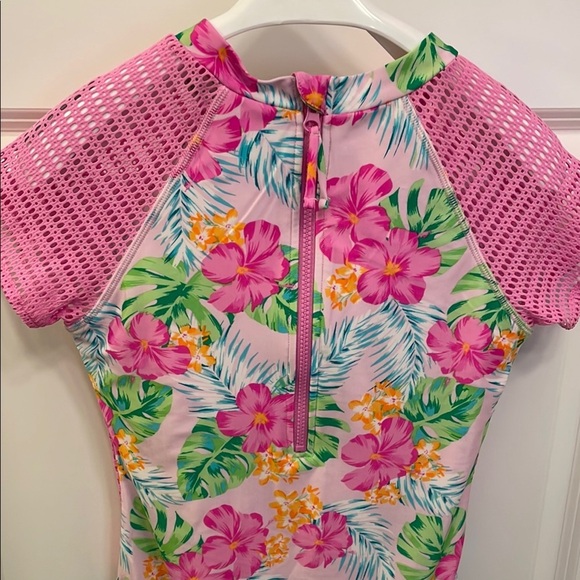 Art Class Pink and Green One Piece Swimwear EC XL 14 - Picture 7 of 15